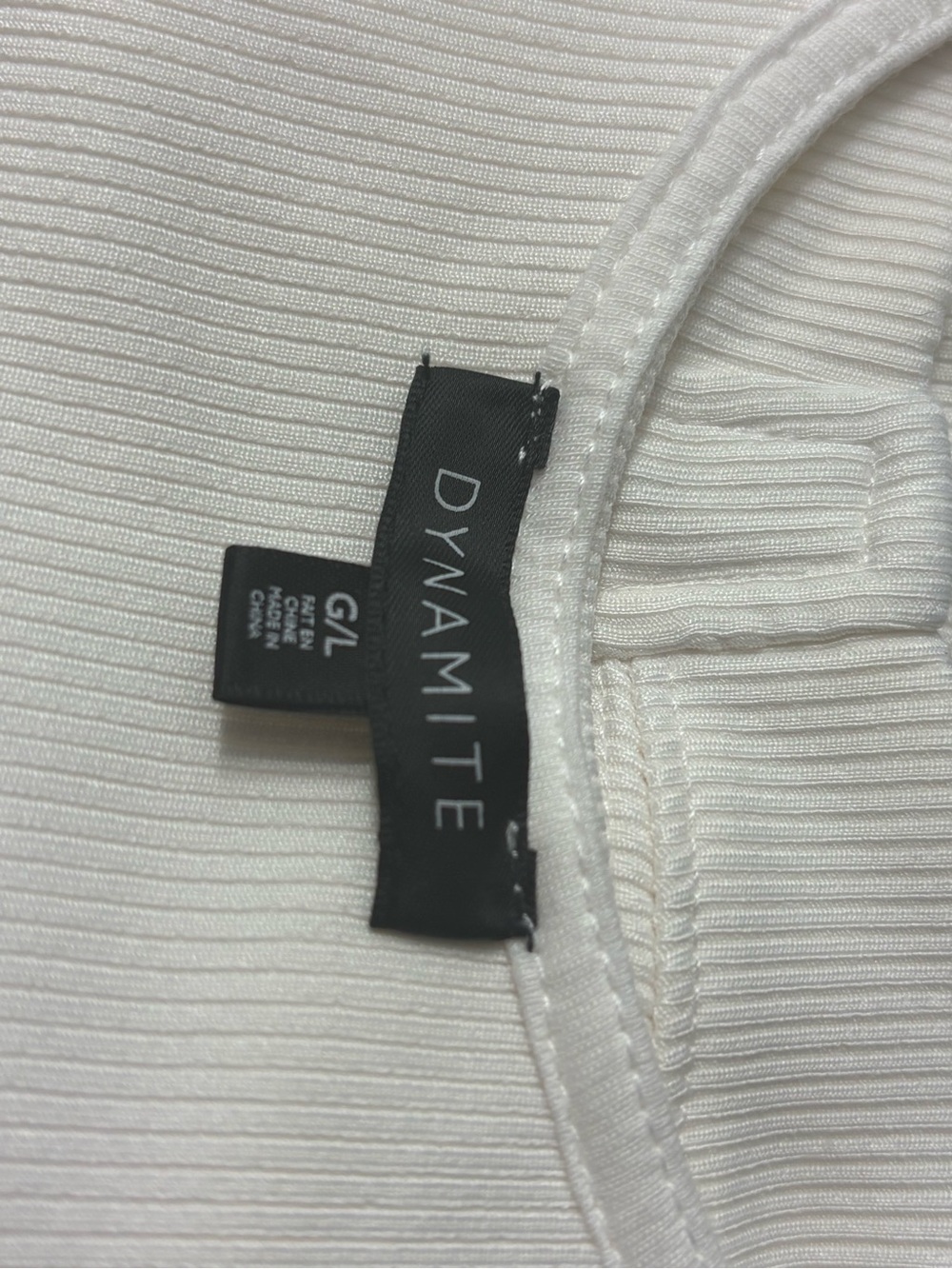 Dynamite White Ribbed Bustier-Style Tank - Picture 9 of 13